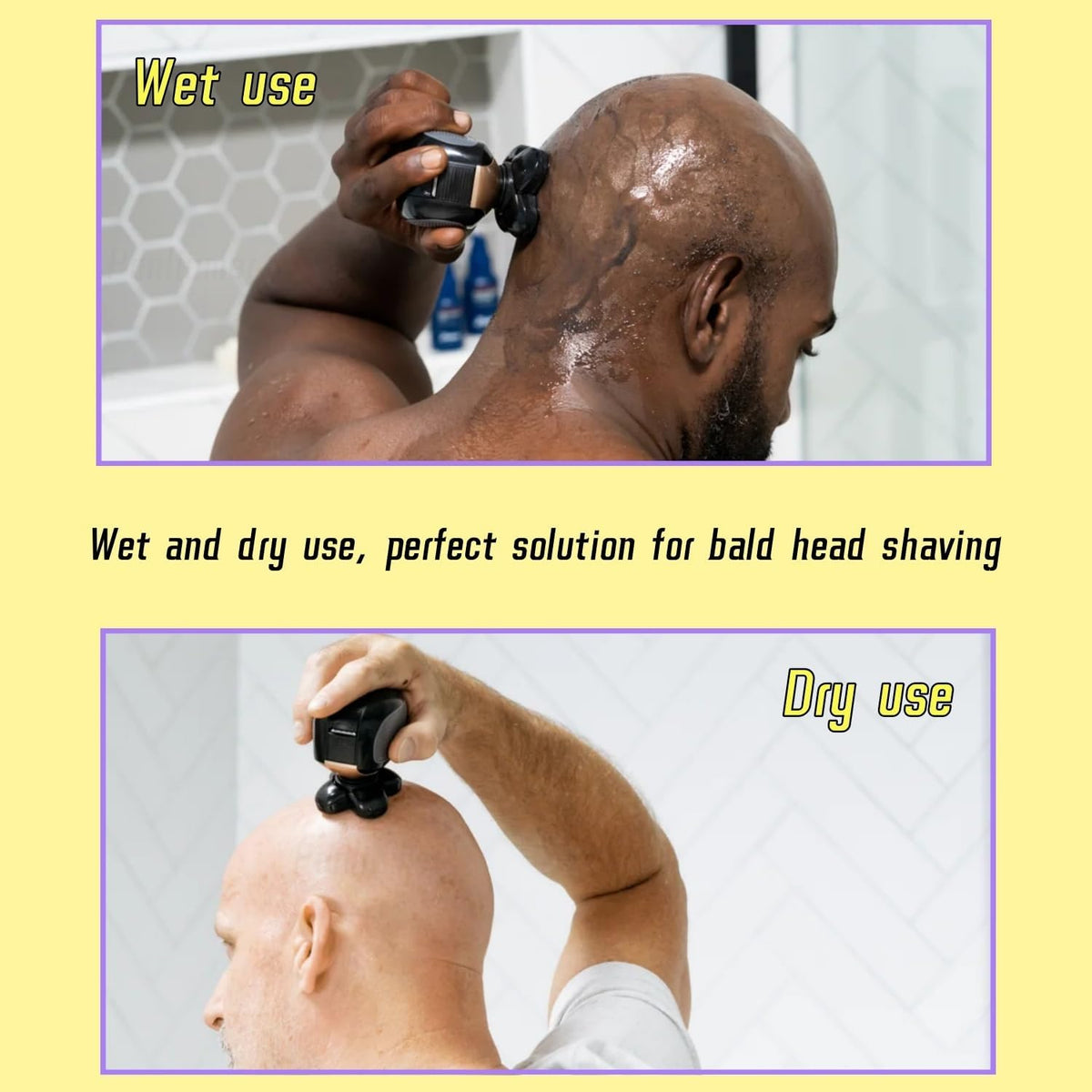 BueRallan 5D floating head adapts to curves for a closer shave.