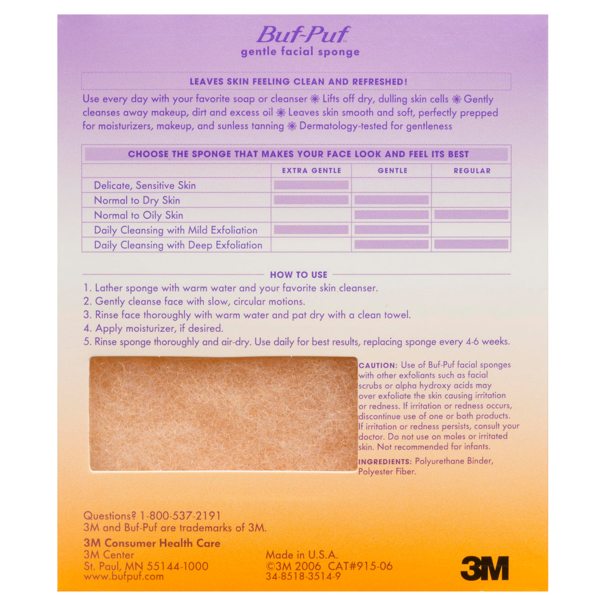 Buf-Puf cleansing ritual with towel shows easy care.