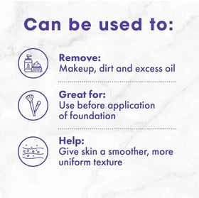 Buf-Puf facial sponge beside cleanser for prep and makeup readiness.