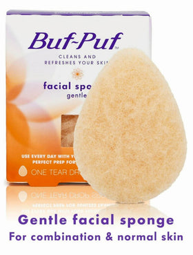 Buf-Puf gentle sponge close-up highlighting soft texture for sensitive skin.