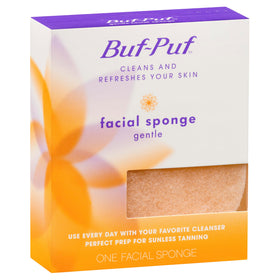 Buf-Puf six-pack on bathroom counter for daily use.
