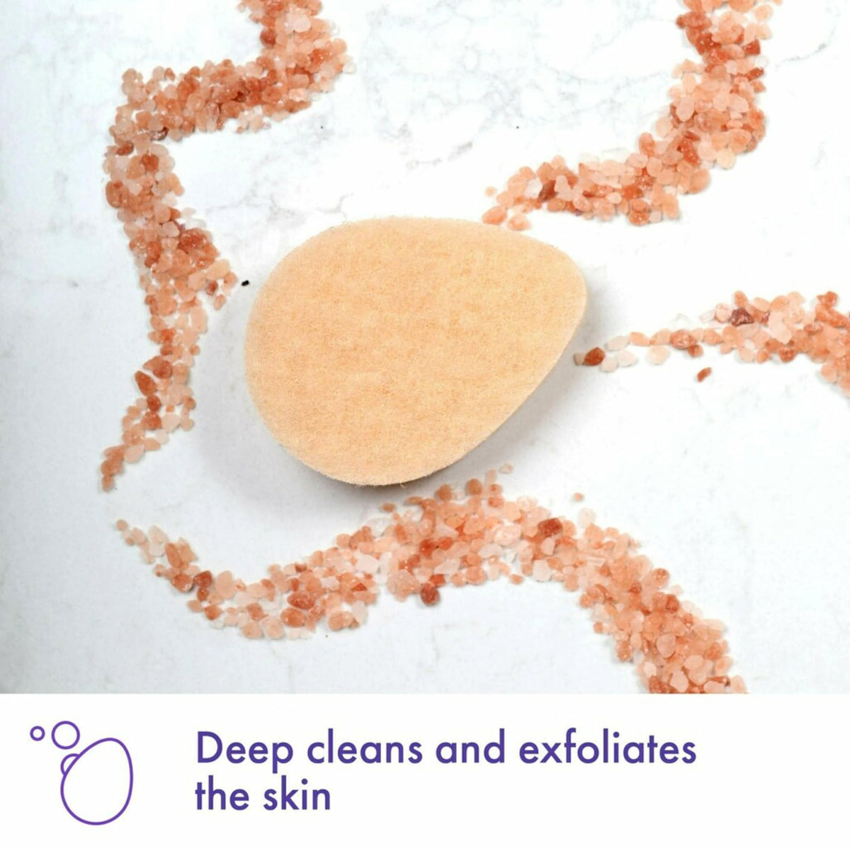 Buf-Puf sponge replacing silicone scrubber for natural exfoliation.