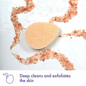 Buf-Puf sponge replacing silicone scrubber for natural exfoliation.