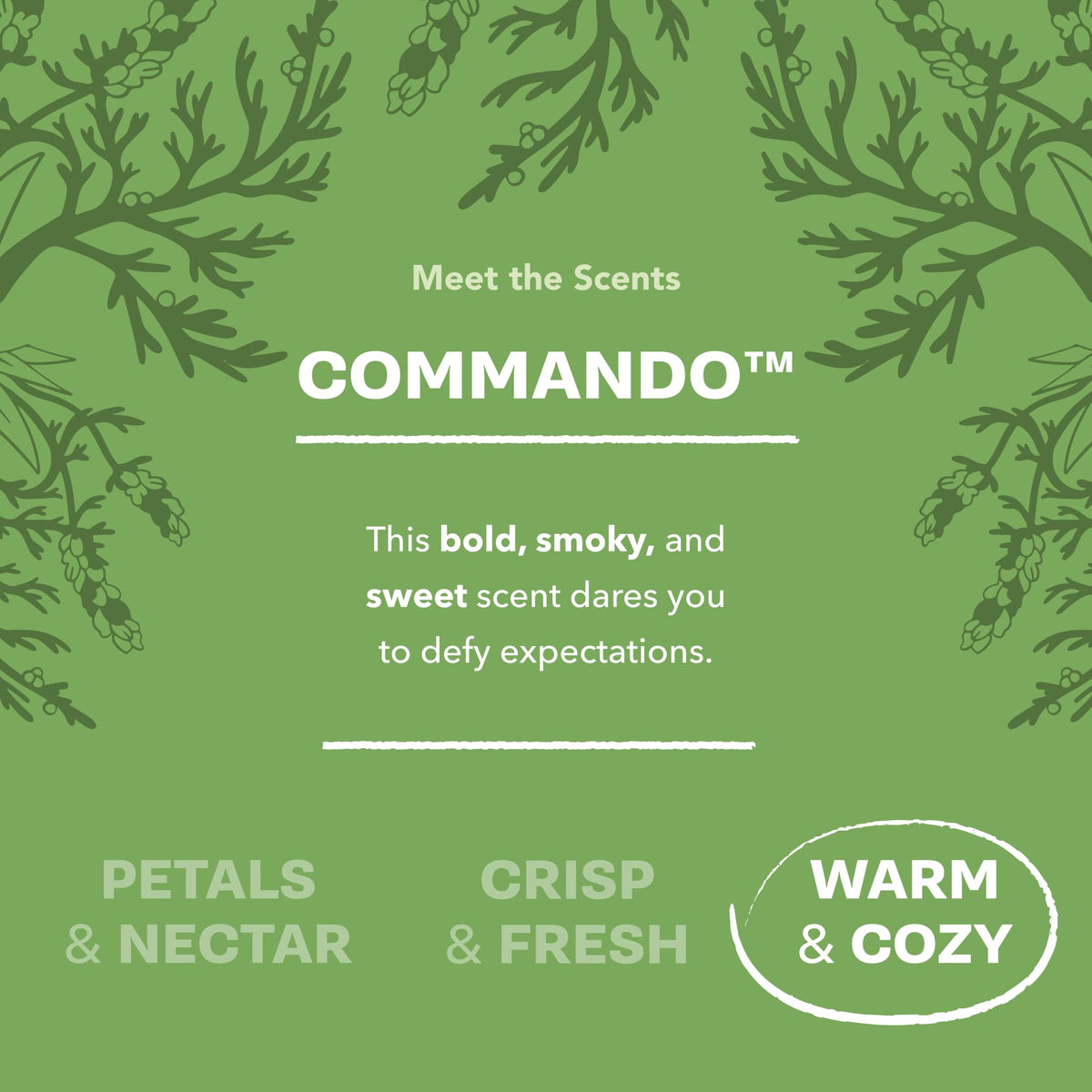 Buff City Soap Commando vegan formula packaging sign