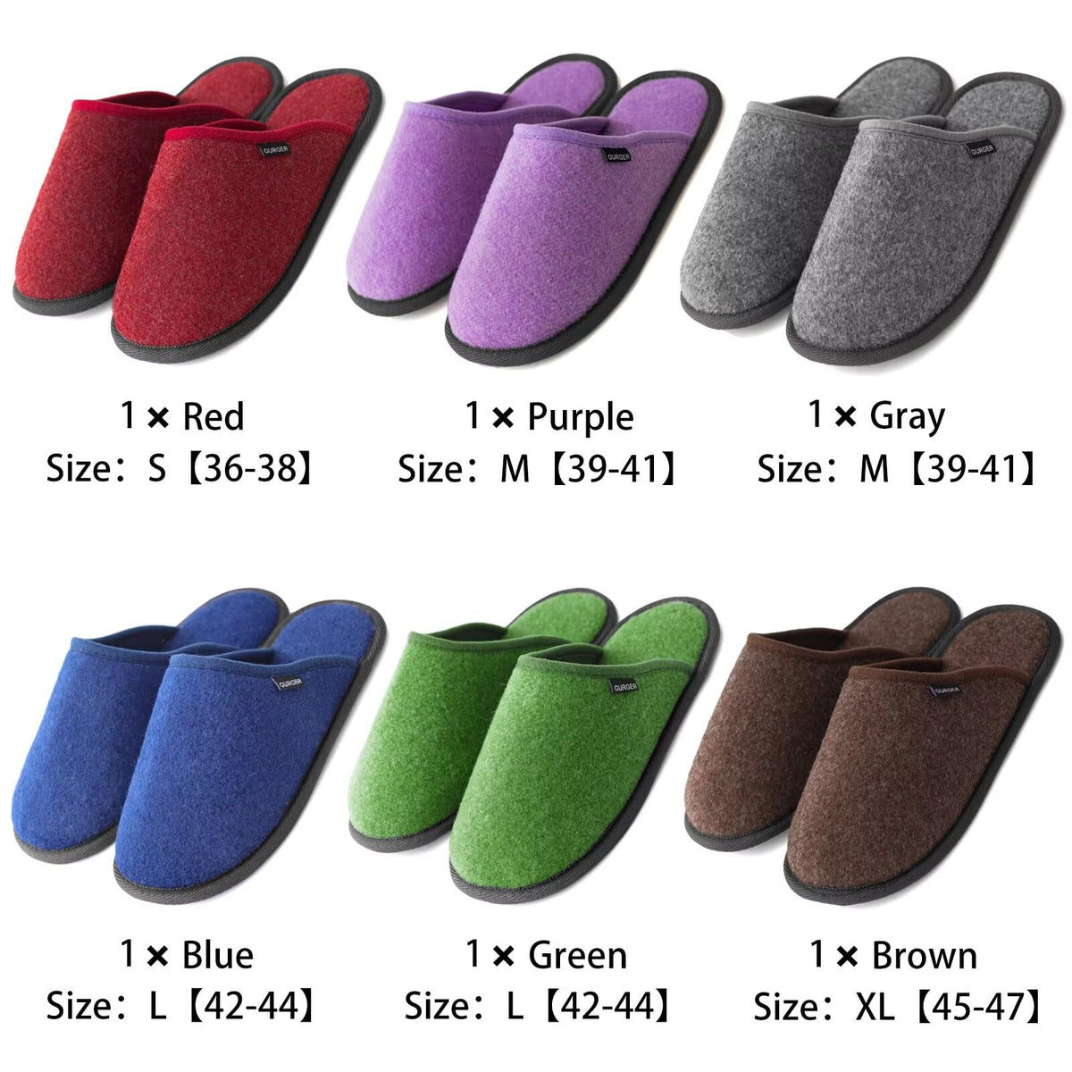 BUGUKI edge-bound felt soles offer durable, cozy steps