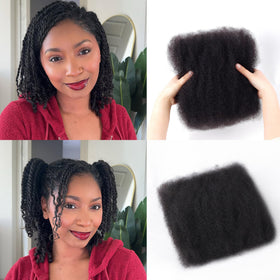 Builson Afro Kinky Bulk 12in mini twist texture for a natural protective style.