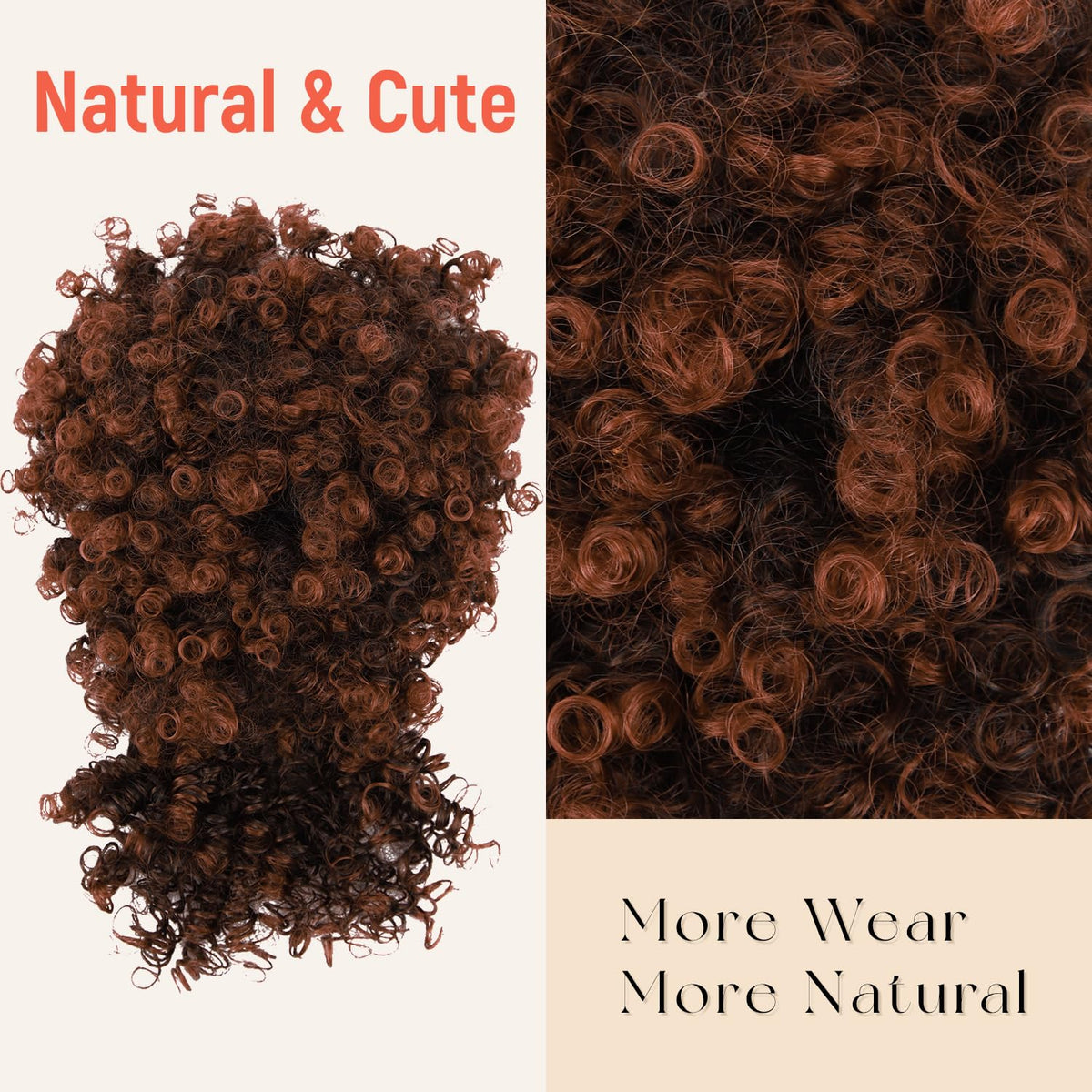 Builson black women updo pony blends with natural hair for style.