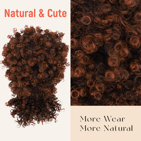 Builson black women updo pony blends with natural hair for style.
