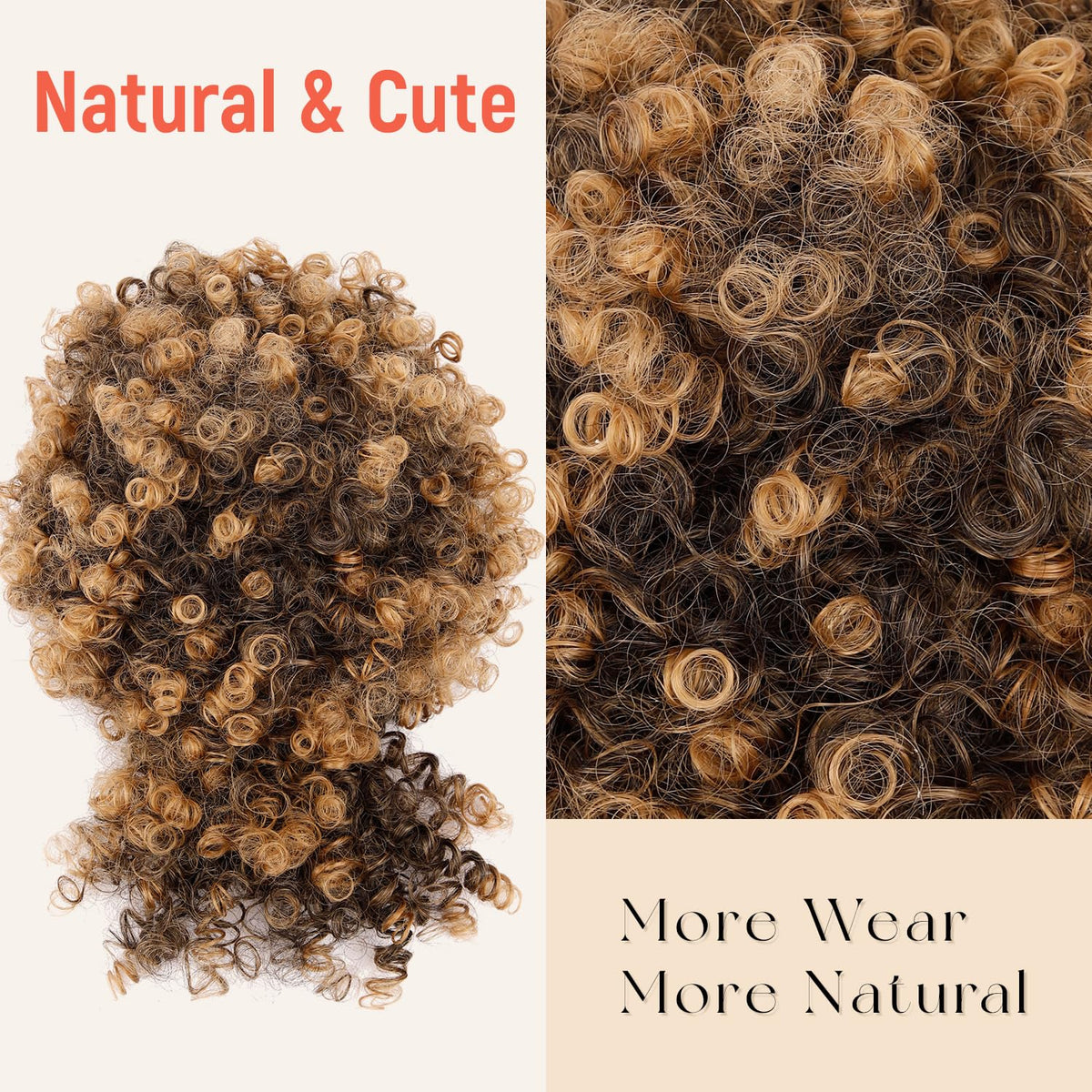 Builson drawstring ponytail includes clips for secure attachment and quick transformation