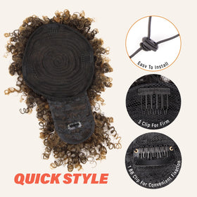 Builson Drawstring Ponytail shows natural texture for comfortable wear