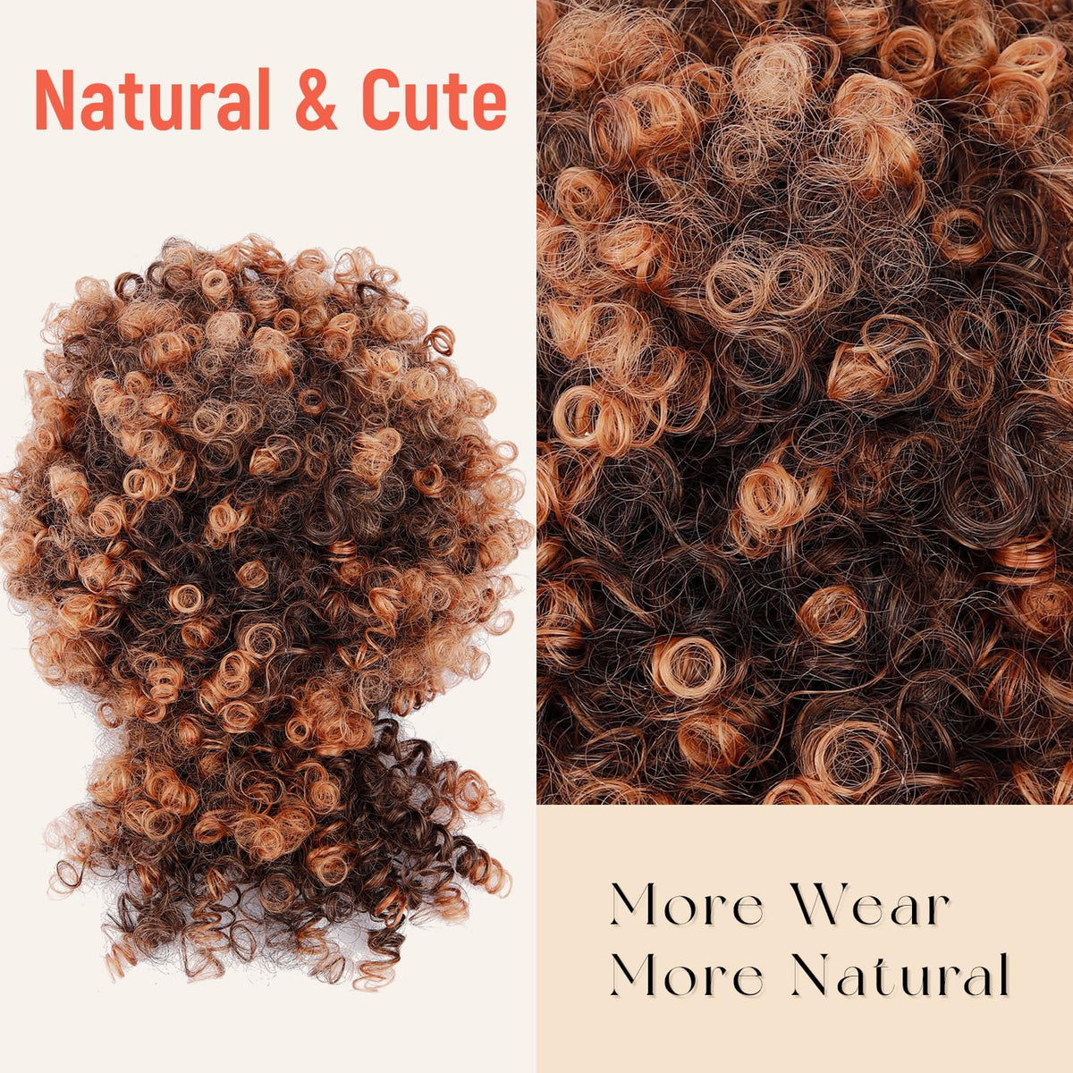 Builson heat-resistant synthetic fiber ponytail offers soft, lightweight volume.