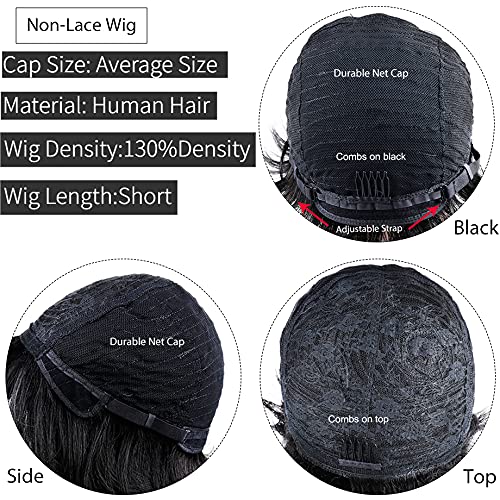 Bulapla short pixie wig cap construction, glueless fit for quick wear.