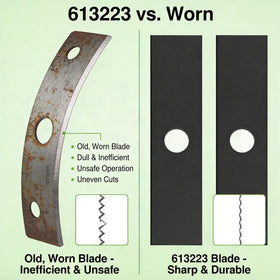 Bularie edger blade being replaced with socket tool for fast swap