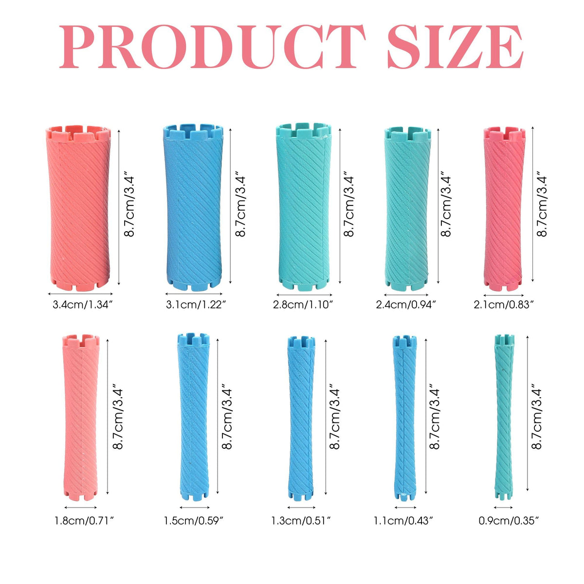 BuleVina cold wave curlers with large rollers enables versatile home styling.