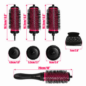 Close-up of BuleVina brush barrels showing design for even heat distribution