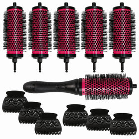 BuleVina detachable round hair brush set with three barrel sizes for versatile curls and volume