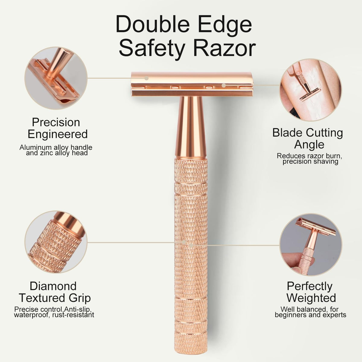 BULIMICA ten platinum-coated blades offer sharp, long-lasting performance for clean shaves.