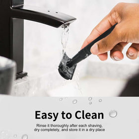 Bulimica non-slip grip improves control during shaving sessions.