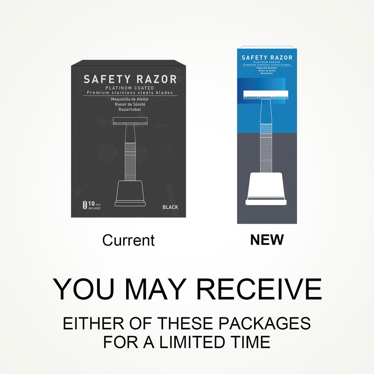 Bulimica platinum-coated blades pack supports easy gliding.