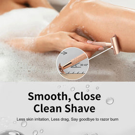 BULIMICA rose gold safety razor with premium finish for precise daily shaving.
