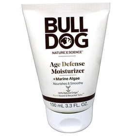 Bulldog Age Defense Moisturizer 2-pack back view with label details.