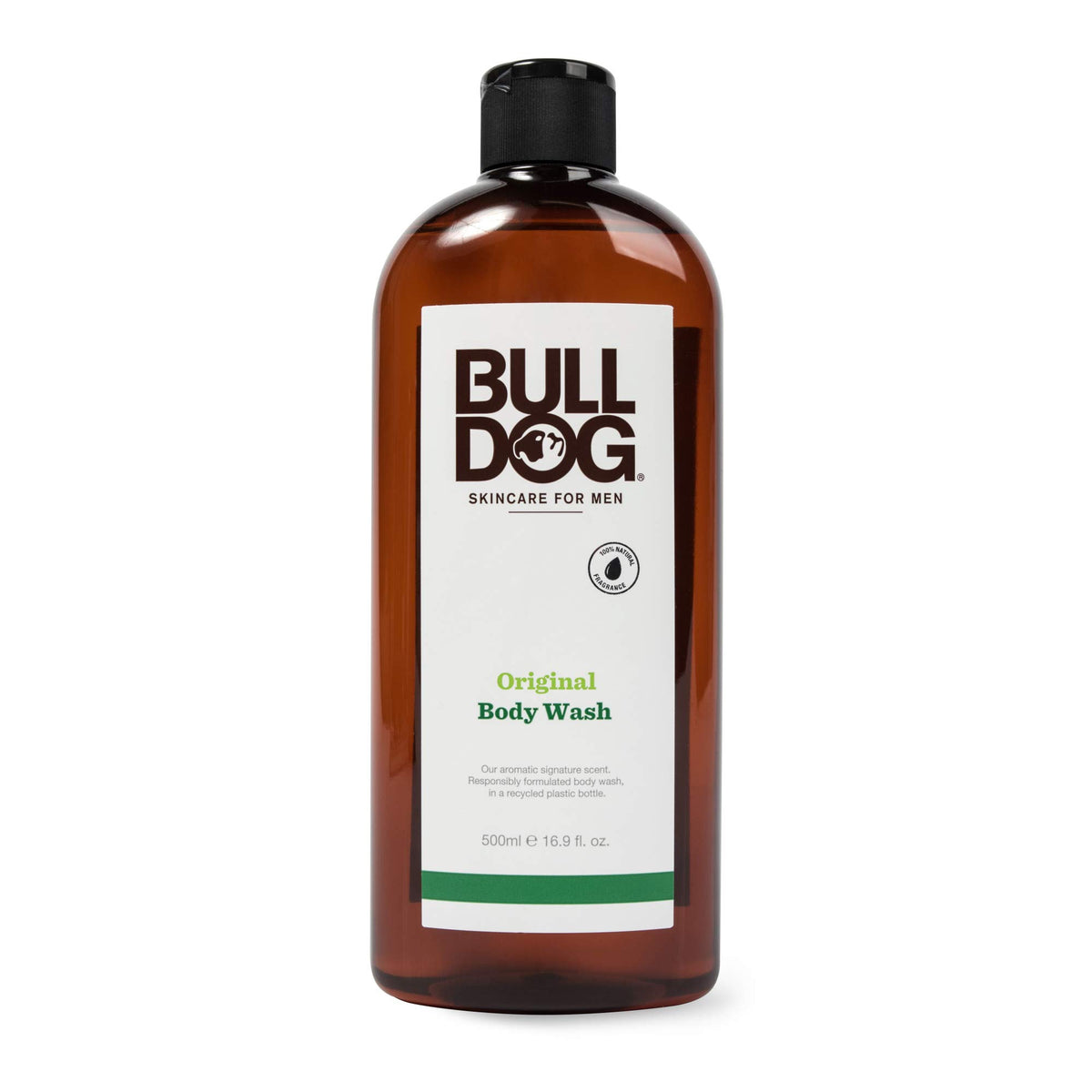 Bulldog Original bottle front with citrus aroma for daily cleansing.