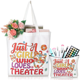 Bulyoou theater gifts tote bag with floral print, perfect for daily organization.