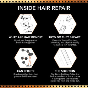 Bumble and bumble heat protection during styling scenario.