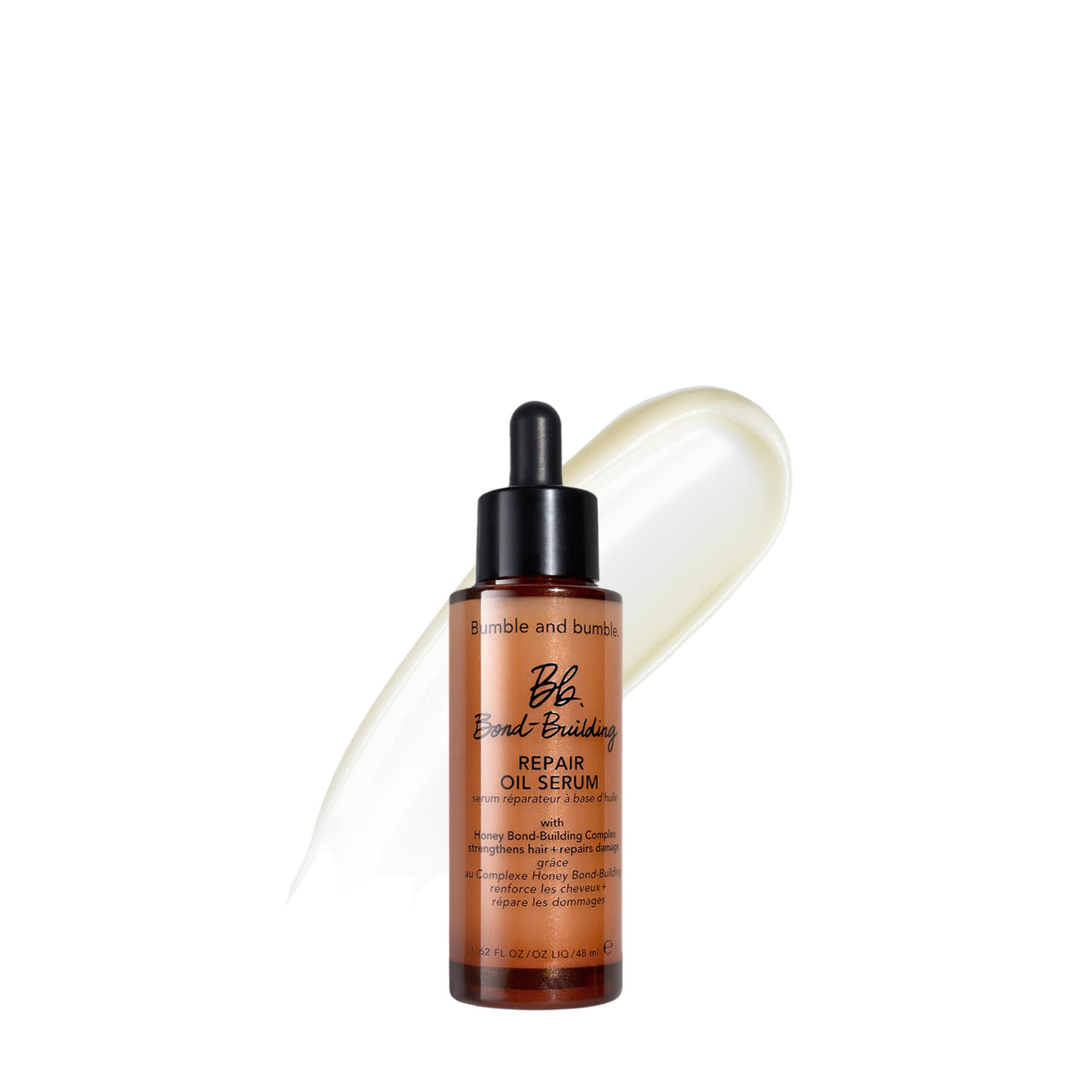Bumble and bumble Bond-Building Hair Repair Oil Serum bottle for smooth, frizz-control results.