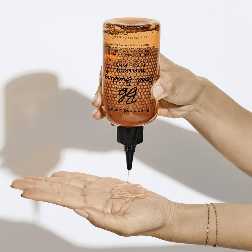Bumble and bumble Bond-Building TripleBond Flash Rinse micellar tech closeup cleanses.