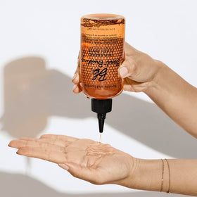 Bumble and bumble Bond-Building TripleBond Flash Rinse micellar tech closeup cleanses.