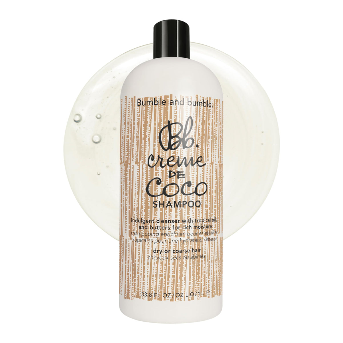 Bumble and bumble Creme De Coco Shampoo bottle delivers tropical moisture for dry hair.