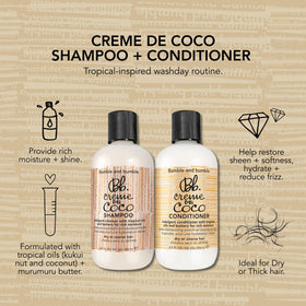 Shampoo enhances texture and adds natural shine for medium to thick hair.