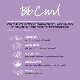 Styling scene with curls after using Curl Butter Hair Mask.