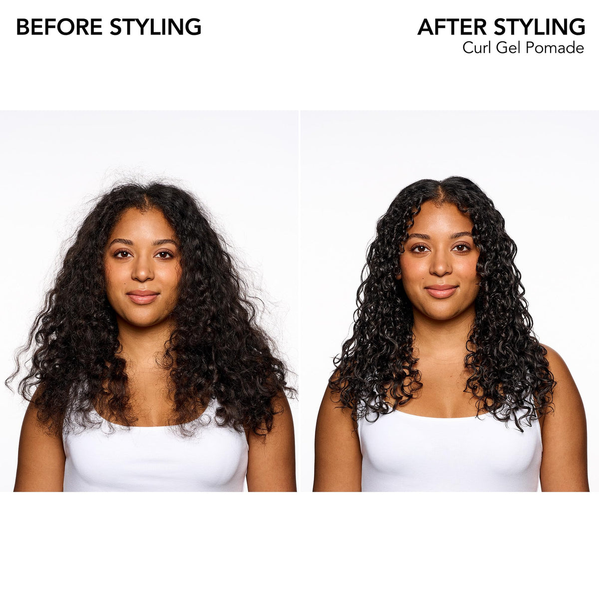 Bumble and bumble Curl Gel Pomade applied for smooth, frizz-free definition.
