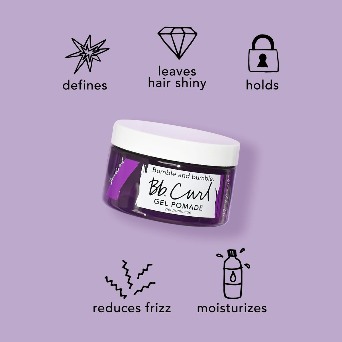 Bumble and bumble Curl Gel Pomade ingredients with avocado, coconut, and jojoba oils.