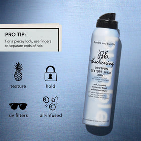 Jumbo size bottle from Bumble and bumble supports longer styling sessions.