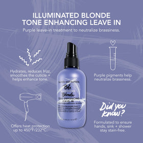 Bumble and bumble Illuminated Blonde protects hair up to 450°F during heat styling.