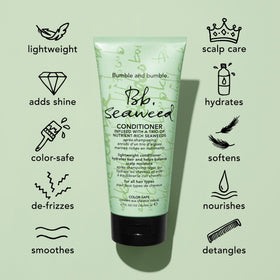 Product packaging highlighting seaweed-derived ingredients and sustainability