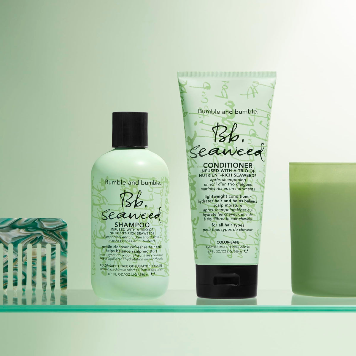 Ingredients list featuring Royal Sugar Kelp, Pacific Sea Kelp, Green Microalgae
