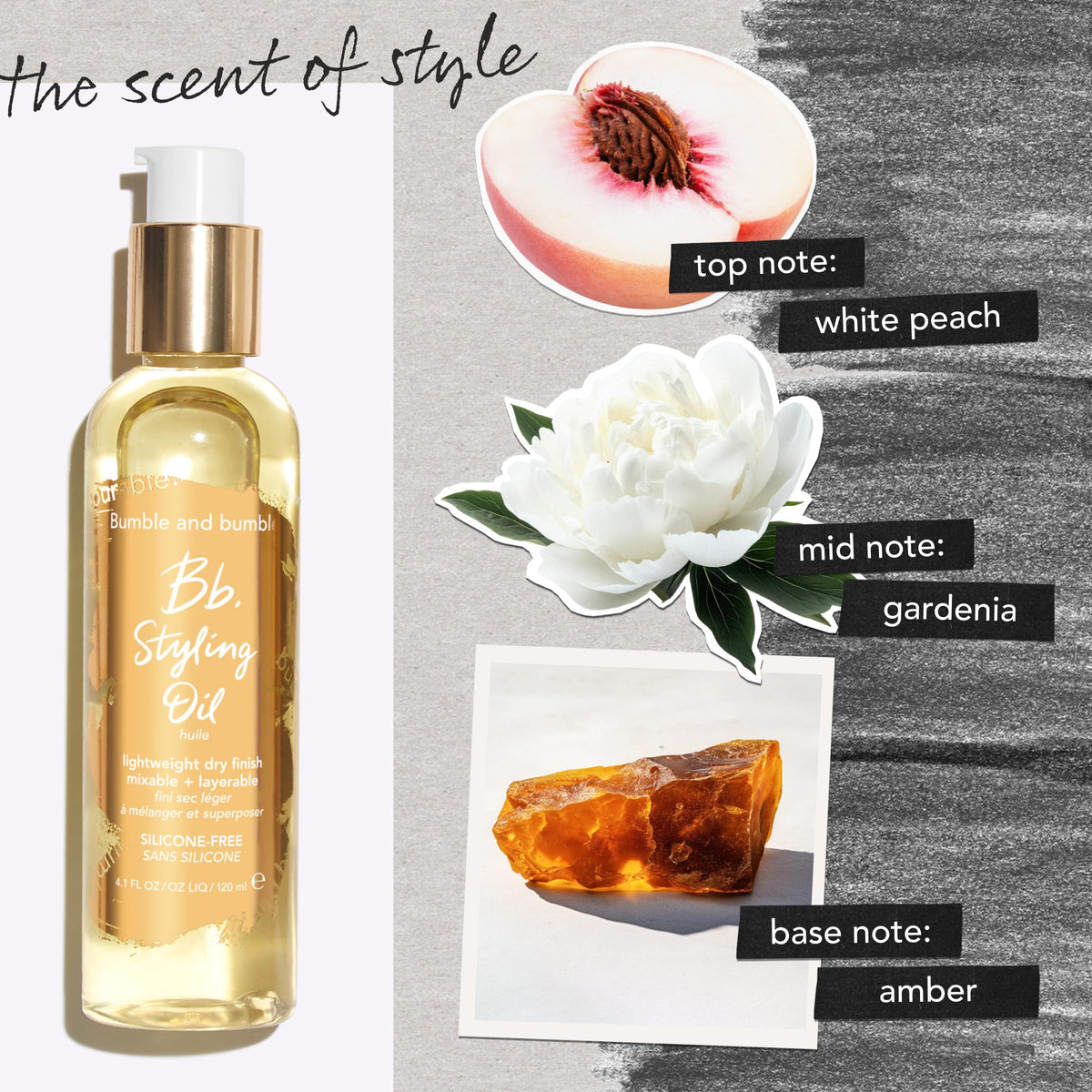 Bumble and bumble Styling Oil suitable for all hair-types and dullness improvement.