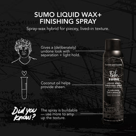 Coconut oil component in Sumo Liquid Wax adds subtle shine.