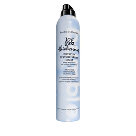 Bumble and bumble Thickening Dryspun Texture Spray Light bottle showing translucent texture for airy volume.