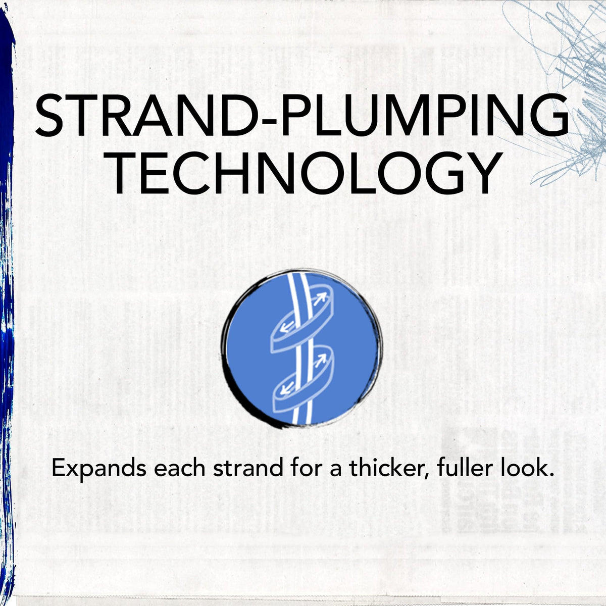Bumble and bumble hair finish on conditioned strands displays volume.