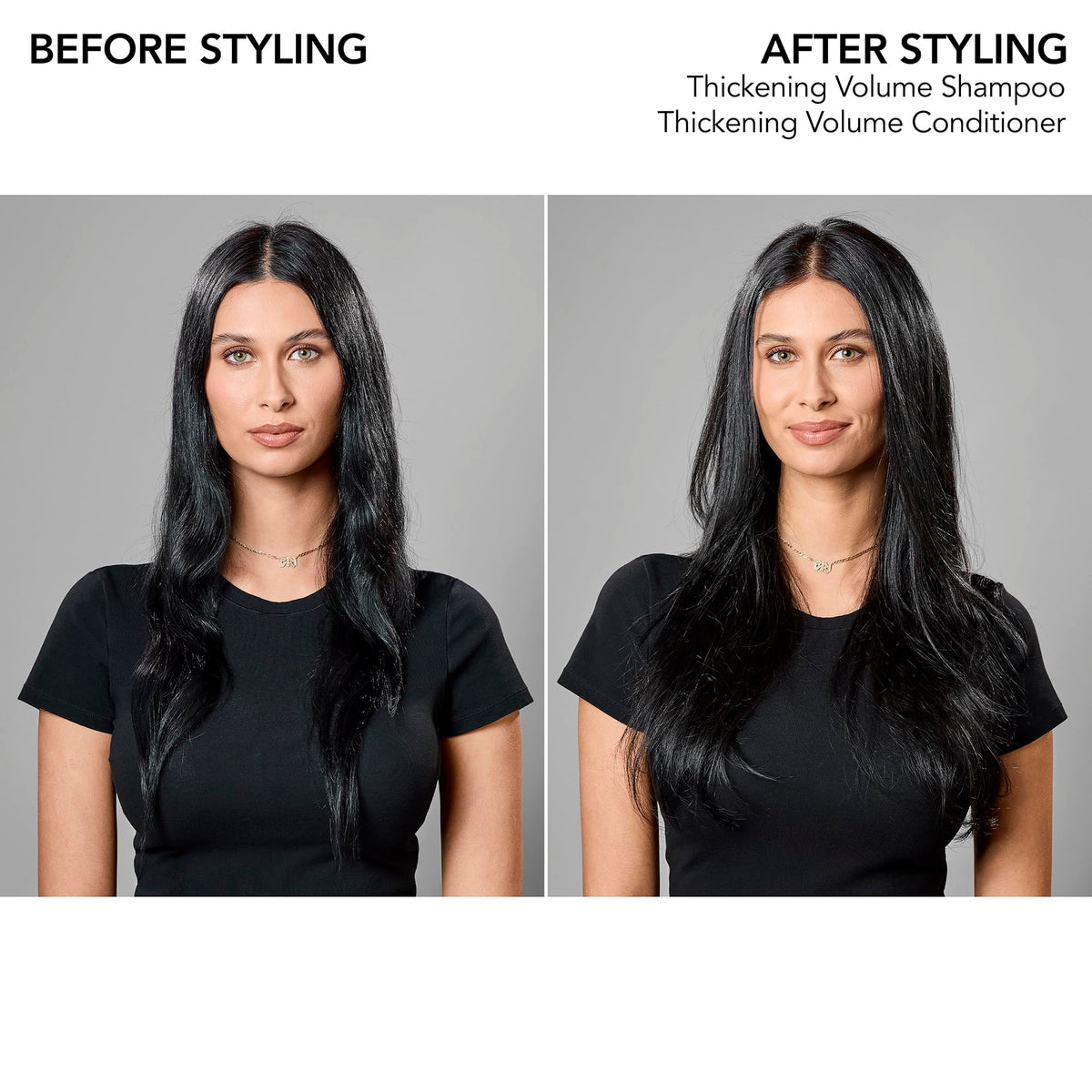 Bumble and bumble Thickening Volume Conditioner pump-action showing instant fullness