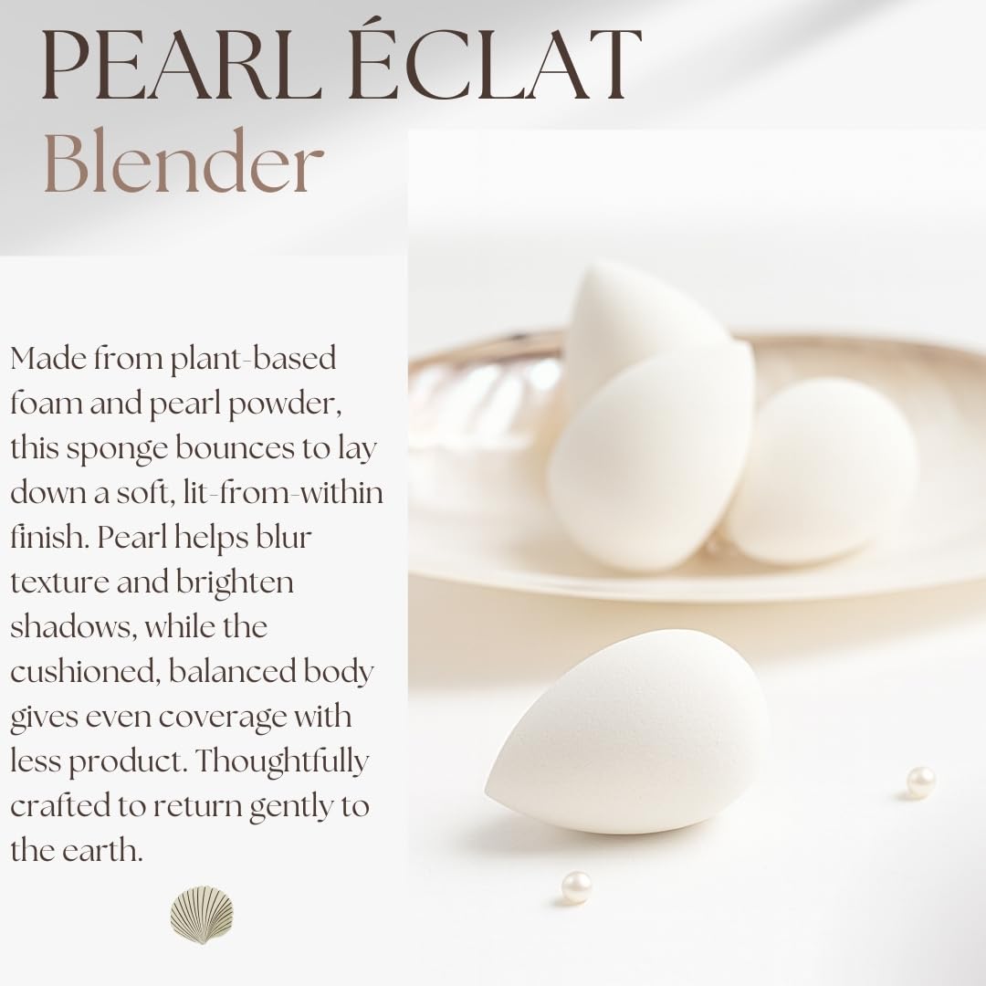 Bumfuzz Pearl Beauty Sponge expands when wet for a softer blending surface.