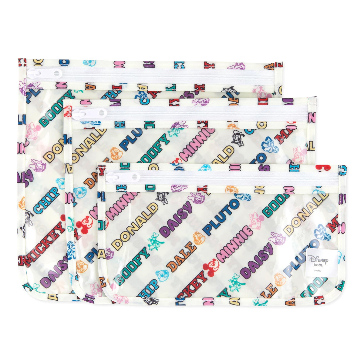 Bumkins travel bag large clear-sided pouch with transparent panel for quick item visibility