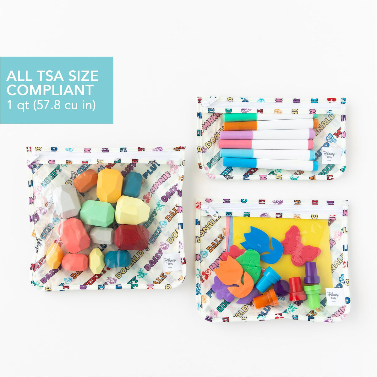 Bumkins travel bag small clear-sided pouch perfect for purse or diaper bag