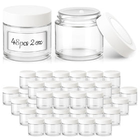 Bumobum 2oz glass jar with lid, clear view for easy labeling