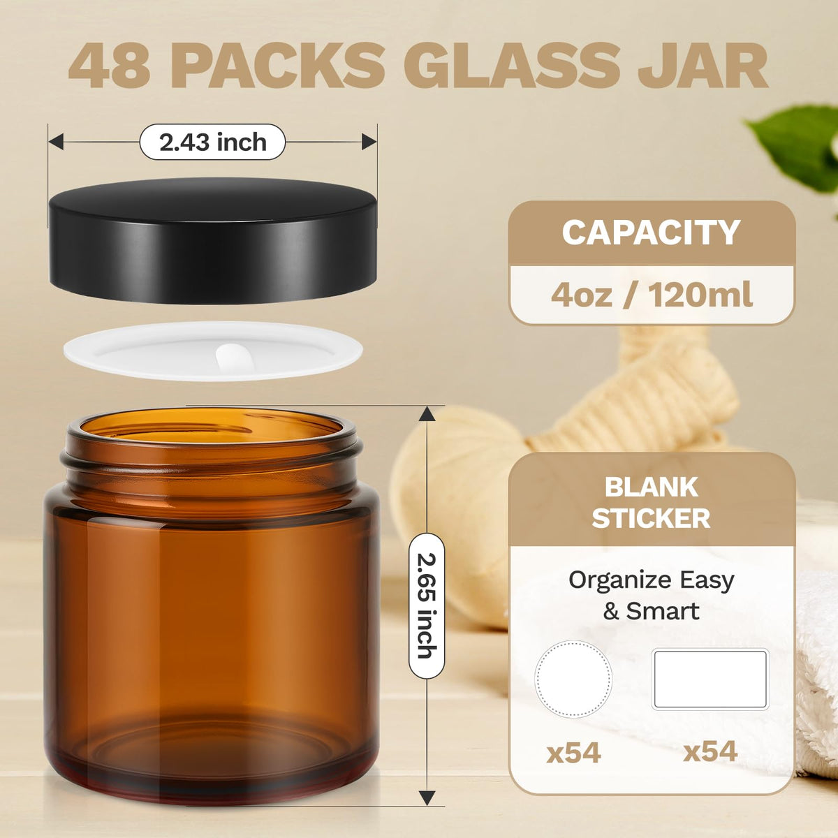 Bumobum amber jar inner liner adds protection